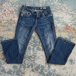 Signature MissMe Women's Boot Cut Jeans in Blue